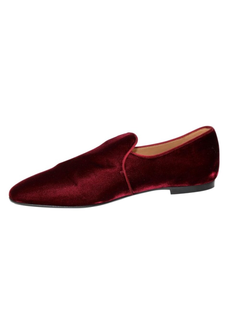 The ROW Alys Burgundy Velvet Square-Toe Slip-On Loafers - US 9 Retail $975